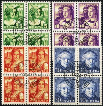 Thumb-1: J65-J68 - 1933, Swiss women's costumes and portrait of G. Girard