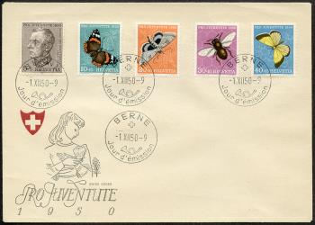 Thumb-1: J133-J137 - 1950, Portrait of T. Sprecher von Bernegg and insect pictures