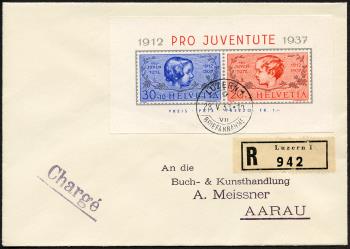 Thumb-1: J83I.2.01-J84I - 1937, Anniversary block 25 years of Pro Juventute stamps