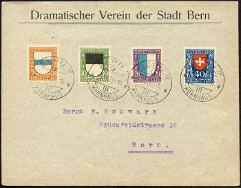 Thumb-1: J21-J24 - 1922, Armoiries cantonales et suisses