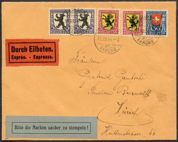 Thumb-1: J29,31,32 - 1924, Stemmi cantonali e svizzeri