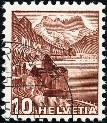 Thumb-1: 242z - 1939, Schloss Chillon, geriffeltes Papier