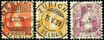 Thumb-1: 104-106 - 1907, Helvetia bust