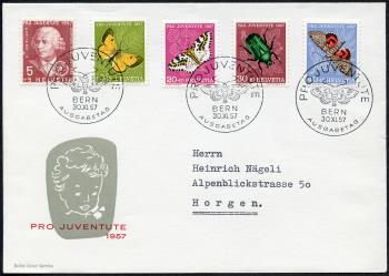Thumb-1: J168-J172 - 1957, Portrait of Leonhard Euler and insect pictures