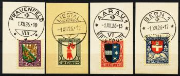 Thumb-1: J37-J40 - 1926, Cantonal and Swiss coats of arms