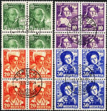 Thumb-1: J77-J80 - 1936, Portrait de Hans G. Nägeli et costumes féminins suisses