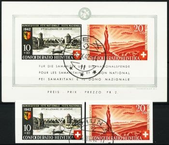Thumb-1: B19 - 1942, Pro Patria, Bloc de célébration fédéral II