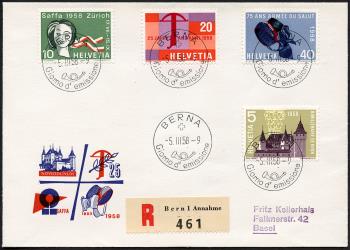 Thumb-1: 334-337 - 1958, Advertising and commemorative stamps