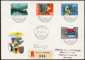 Thumb-1: 328-331 - 1957, Francobolli pubblicitari e commemorativi