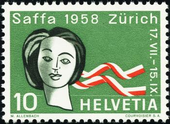 Thumb-1: 335.1.09 - 1958, Advertising and commemorative stamps, Saffa Zurich