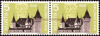 Thumb-1: 334.1.10 - 1958, Advertising and commemorative stamps, 200 years of Nyon