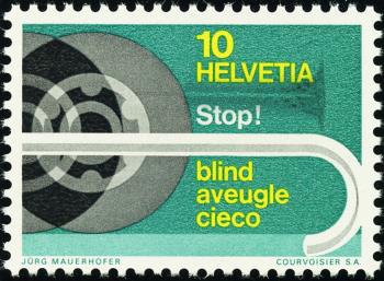 Thumb-1: 446 - 1967, Advertising and commemorative stamps, white cane