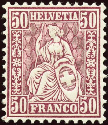 Briefmarken: 43 - 1867 Weisses Papier