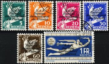 Briefmarken: BIT32-BIT37 - 1932 Gedenkmarken zur Abrüstungskonferenz in Genf