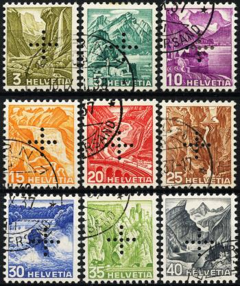 Briefmarken: BV19y-BV27y - 1936 Landschaftsbilder Stichtiefdruck, glattes Papier