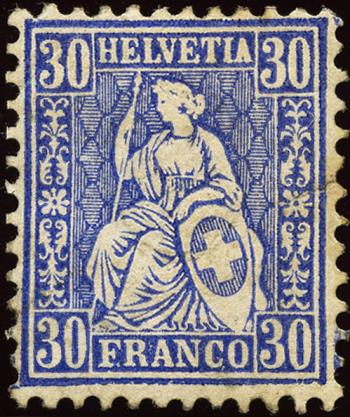Timbres: 41 - 1867 livre blanc