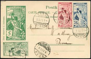 Francobolli: 77C-79C - 1900 25 anni dell'Unione Postale Universale