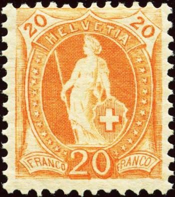 Thumb-1: 86C - 1907, Standing Helvetia, white paper, 14 teeth, WZ