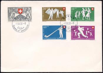 Thumb-1: B51-B55 - 1951, Zürich 600 Jahre in der Eidgenossenschaft und Volksspiele