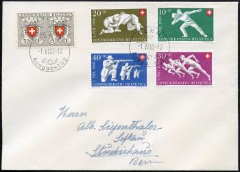Thumb-1: B46-B50 - 1950, 100 Years of the Swiss Federal Post Office and Sports Displays