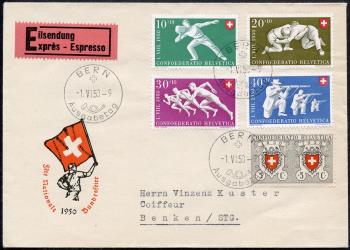 Thumb-1: B46-B50 - 1950, 100 Jahre Eidgenössische Post und Sportdarstellungen