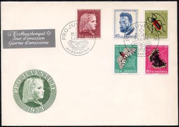 Timbres: J148-J152 - Lettre premier jour, PJ-Oblitération