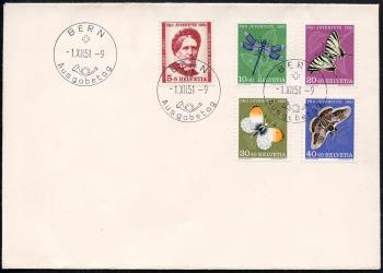 Timbres: J138-J142 - Lettre premier jour, Oblitération PJ allemand