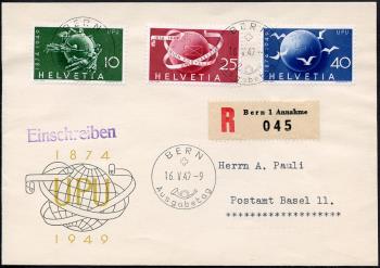 Thumb-1: 294-296 - 1949, 75 anni dell'Unione Postale Universale