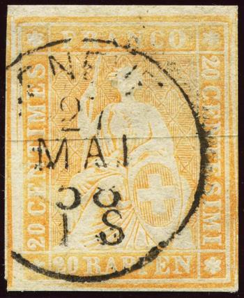 Timbres: 25B - Timbre isolé, oblitéré