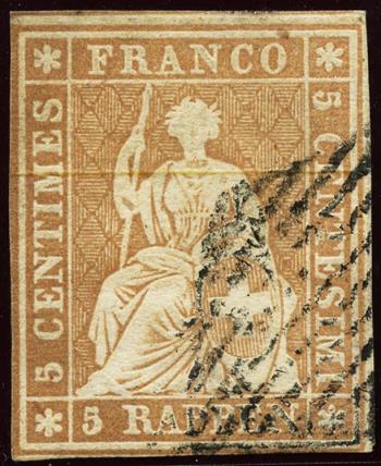 Thumb-1: 22C - 1855, Berner Druck, 2e période d'impression, Münchner Papier