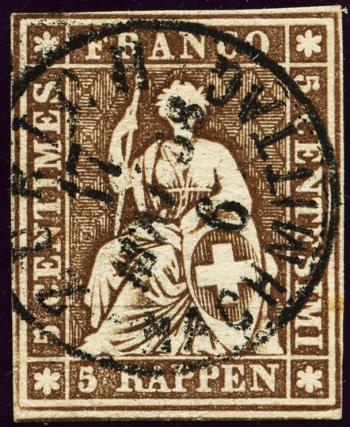 Timbres: 22D - Timbre isolé, oblitéré