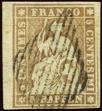 Timbres: 22F - Timbre isolé, oblitéré