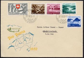 Stamps: B56-B60 - First day cover, FD-Postmark French