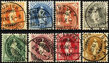 Thumb-1: 66E-72E - 1900-1903, Standing Helvetia, white paper, 14 teeth, control mark B