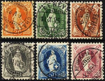 Thumb-1: 66C-71C - 1891, Standing Helvetia, white paper, 13 teeth, control mark A