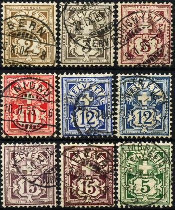 Thumb-1: 58B-65B - 1894-1899, Number pattern, fiber paper, KZ B