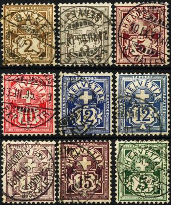 Thumb-1: 58B-65B - 1894-1899, Ziffermuster, Faserpapier, KZ B