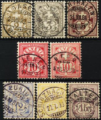 Thumb-1: 58A-64A - 1882+1889, Numeric pattern, fiber paper, control mark A