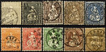 Thumb-1: 28-36,30b - 1862-1864, Seated Helvetia, white paper