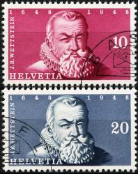 Thumb-1: W29-W30 - 1948, Individual stamps from the commemorative block for the International Stamp Exhibition in Basel