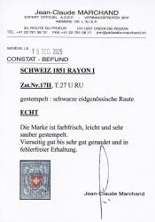 Thumb-2: 17II-T27 U-RU-I - 1851, Rayon I, sans frontière transversale