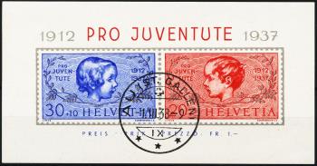 Thumb-1: J83I-J84I - 1937, Anniversary block 25 years Pro Juventute brands