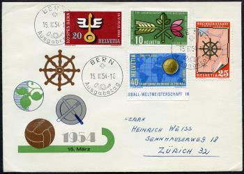 Timbres: 316-319 - Lettre premier jour, Oblitération PJ allemand