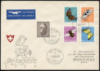 Briefmarken: J133-J137 - Ersttagsbrief, ET-Stempel französisch