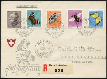 Briefmarken: J133-J137 - Ersttagsbrief, ET-Stempel italienisch