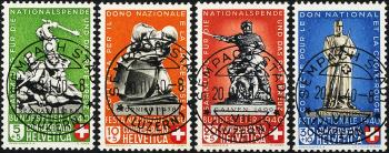Briefmarken: B3-B6 - Serie, ET-Vollstempel