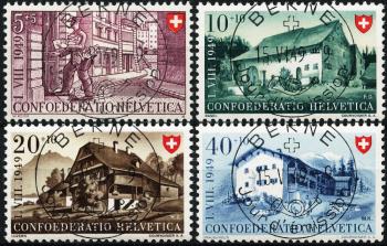 Briefmarken: B42-B45 - Serie, ET-Stempel französisch