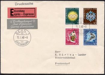 Briefmarken: W25-W28 - Ersttagsbrief, ET-Stempel