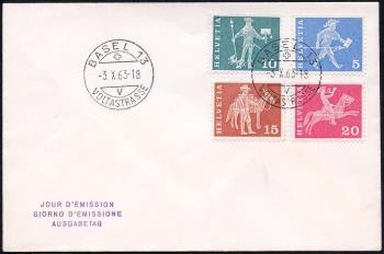 Thumb-2: 355L-360L,363L,367L - 1963, Postgeschichtliche Motive und Baudenkmäler, Leuchtstoffpapier violette Faserung