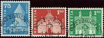 Francobolli: 366L,370L-371L - serie, PG-Annullo